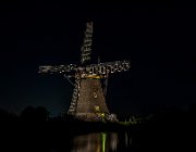 Kinderdijk  (c) Henk Melenhorst : Kinderdijk, molen, avondfotografie